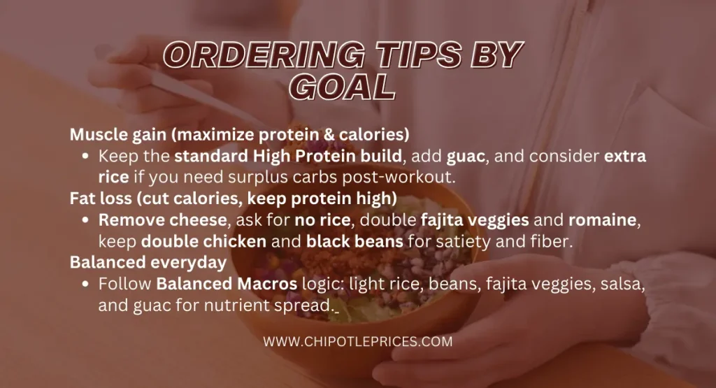 Ordering Tips by Goal