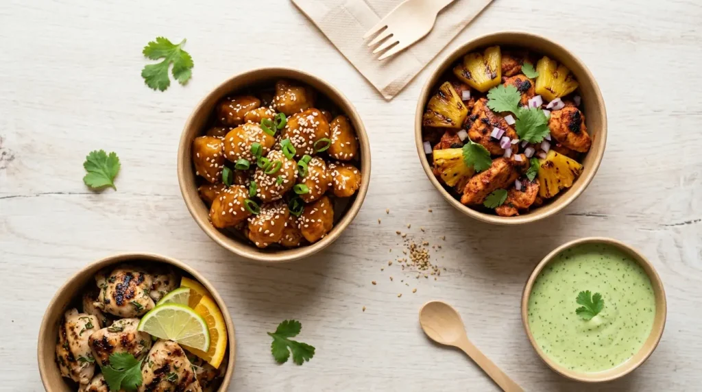  Chipotle limited-time menu items from 2026: Honey Chicken, Chicken al Pastor, Pollo Asado and Cilantro Lime Sauce
